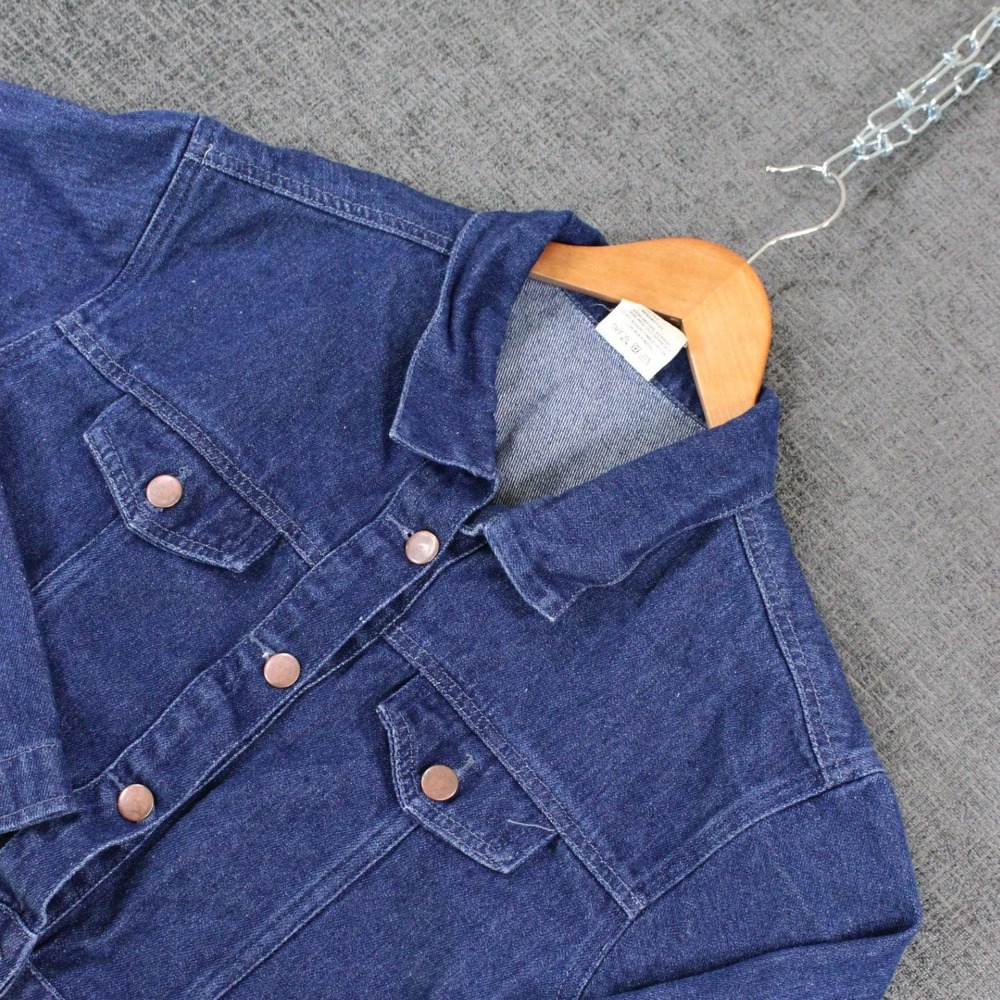 Cropped Denim Cotton Button Up Jacket
